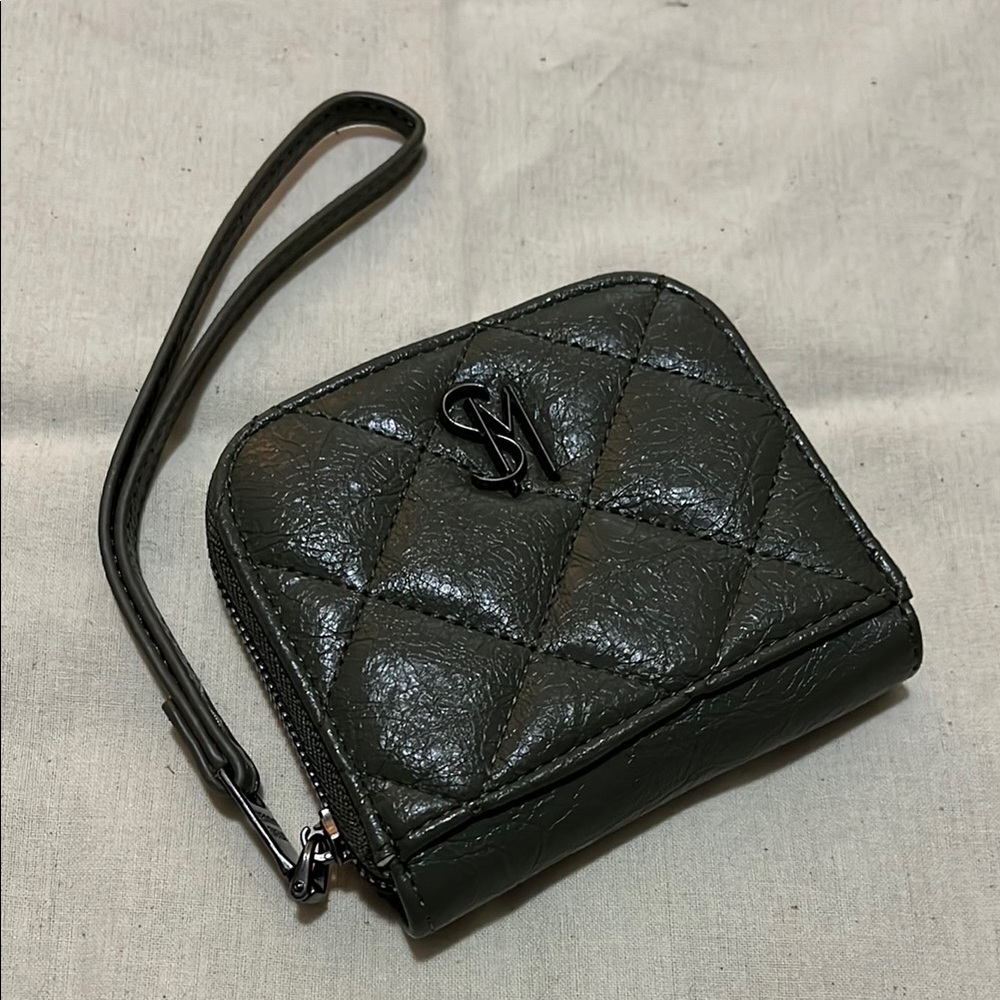 Steve Madden Olive Green Quilted Wallet/Wristlet
